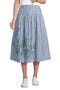  Navy Striped Placed Floral