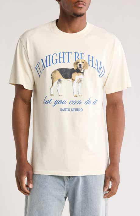 SANTO STUDIO Beagle Cotton Graphic T-Shirt