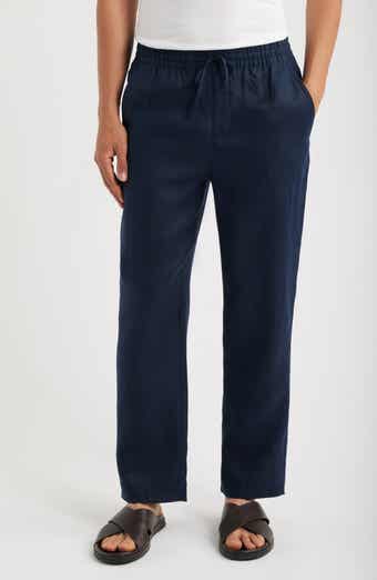 Avila Straight Leg Linen Drawstring Pants