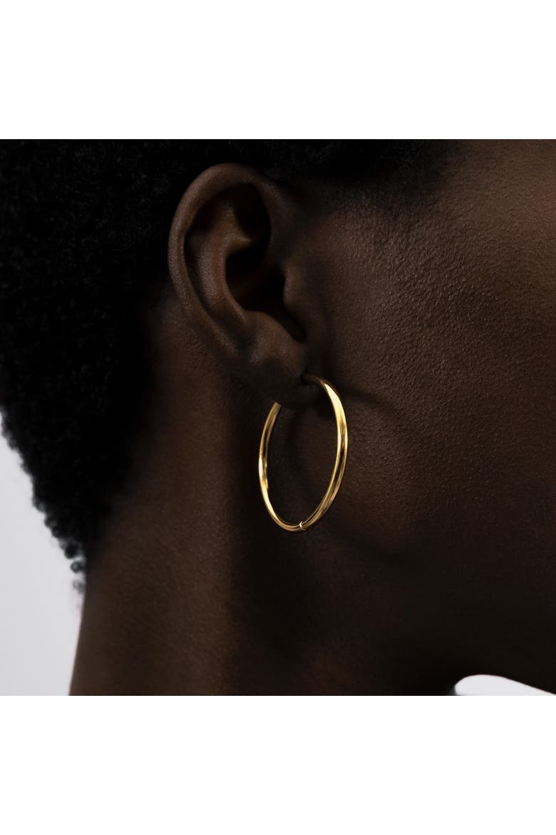 Thin Ruby Earrings, Alternate, color, Gold