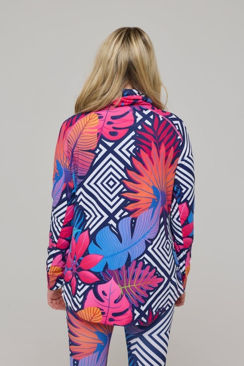 High Neck Baselayer Top Big Poppa Women's, Alternate, color, Pink, Geometric