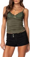 EDIKTED Kathryn Lace Ruched Camisole