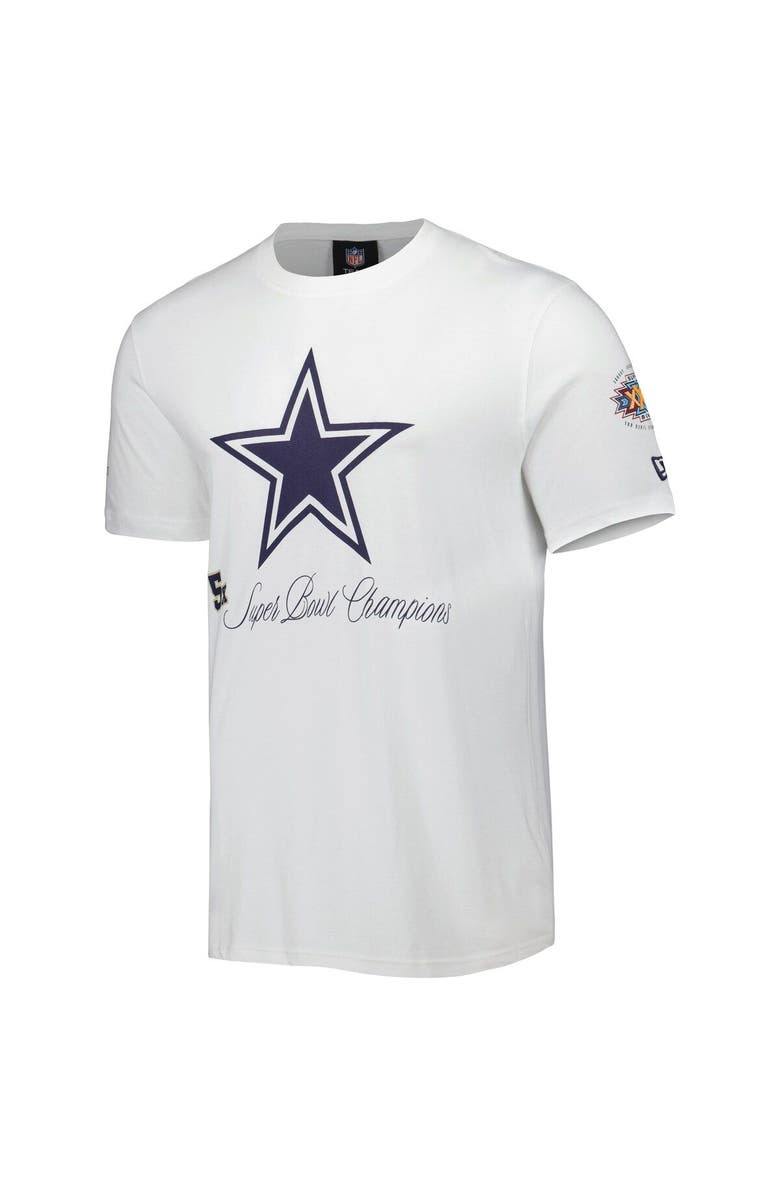 New Era Men's New Era White Dallas Cowboys 5x Super Bowl Champions T-Shirt, Alternate, color, White