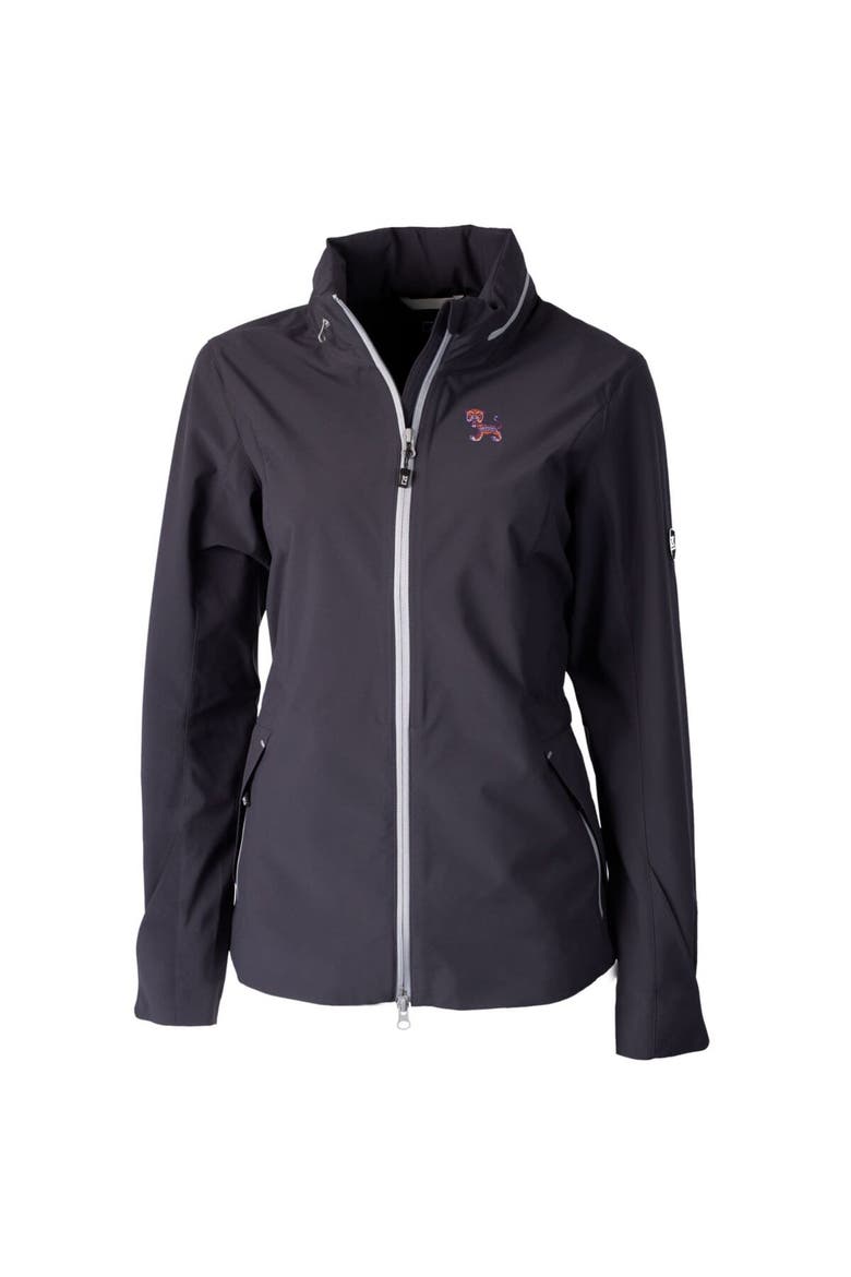 Women's Cutter & Buck Graphite Clemson Tigers Vault Vapor Water Repellent Stretch Full-Zip Rain Jacket, Alternate, color, Graphite
