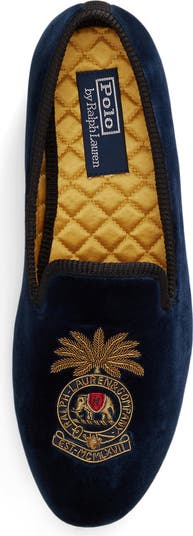 靴 Polo Ralph Lauren crest Loafer Polo Ralph Lauren Paxton Crest Velvet Loafer (Men) | Nordstrom