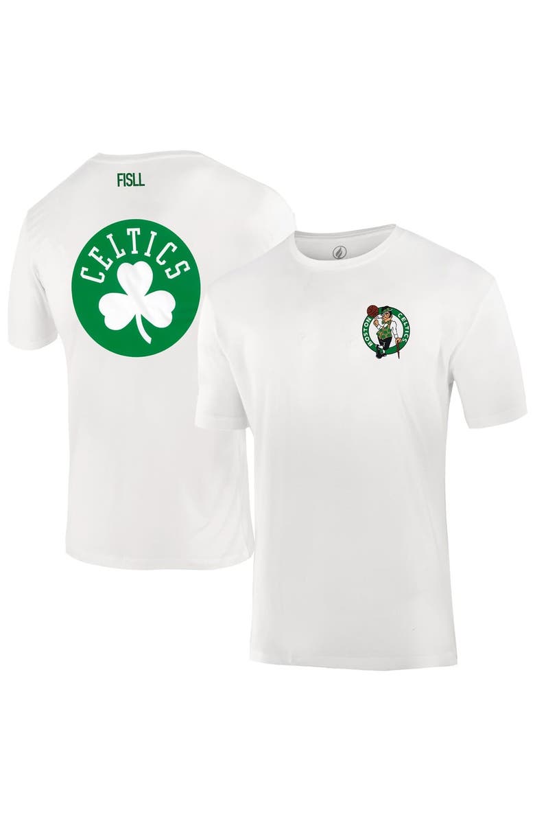 FISLL Unisex FISLL  White Boston Celtics Burst Logo T-Shirt, Main, color, White
