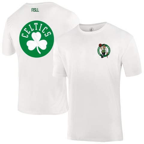 Unisex FISLL  White Boston Celtics Burst Logo T-Shirt