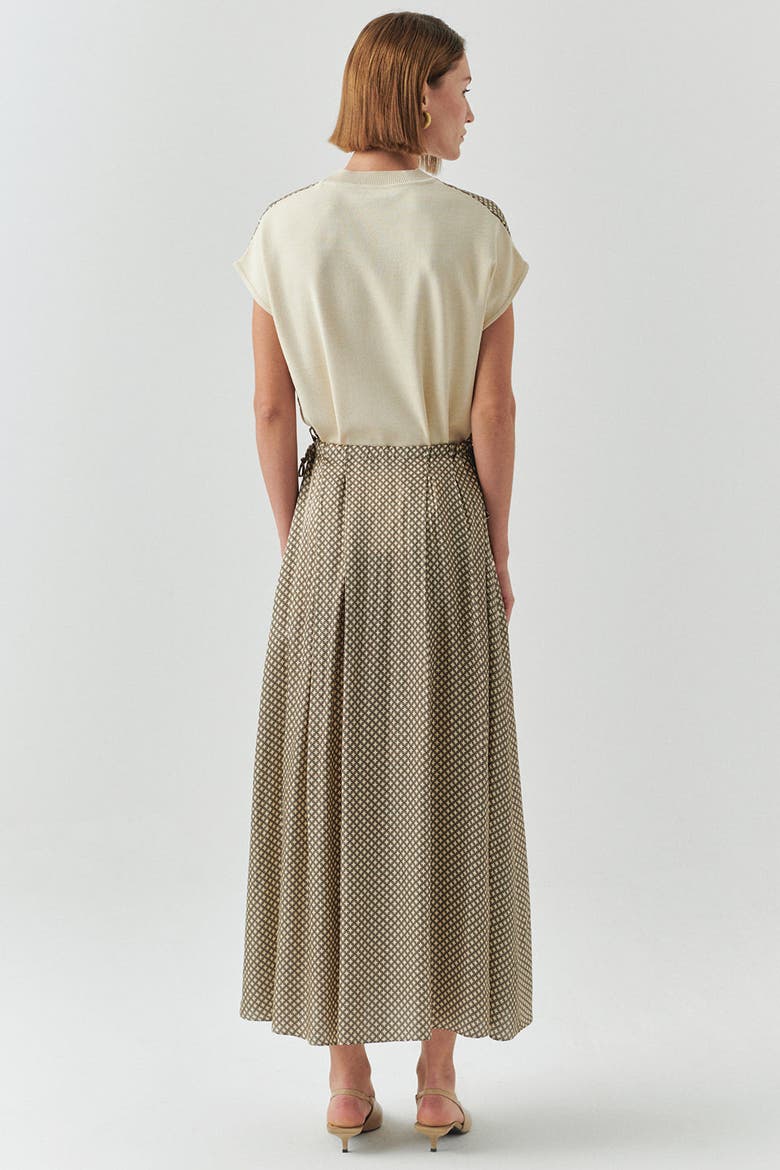 Dalia Midi Skirt, Alternate, color, Beige