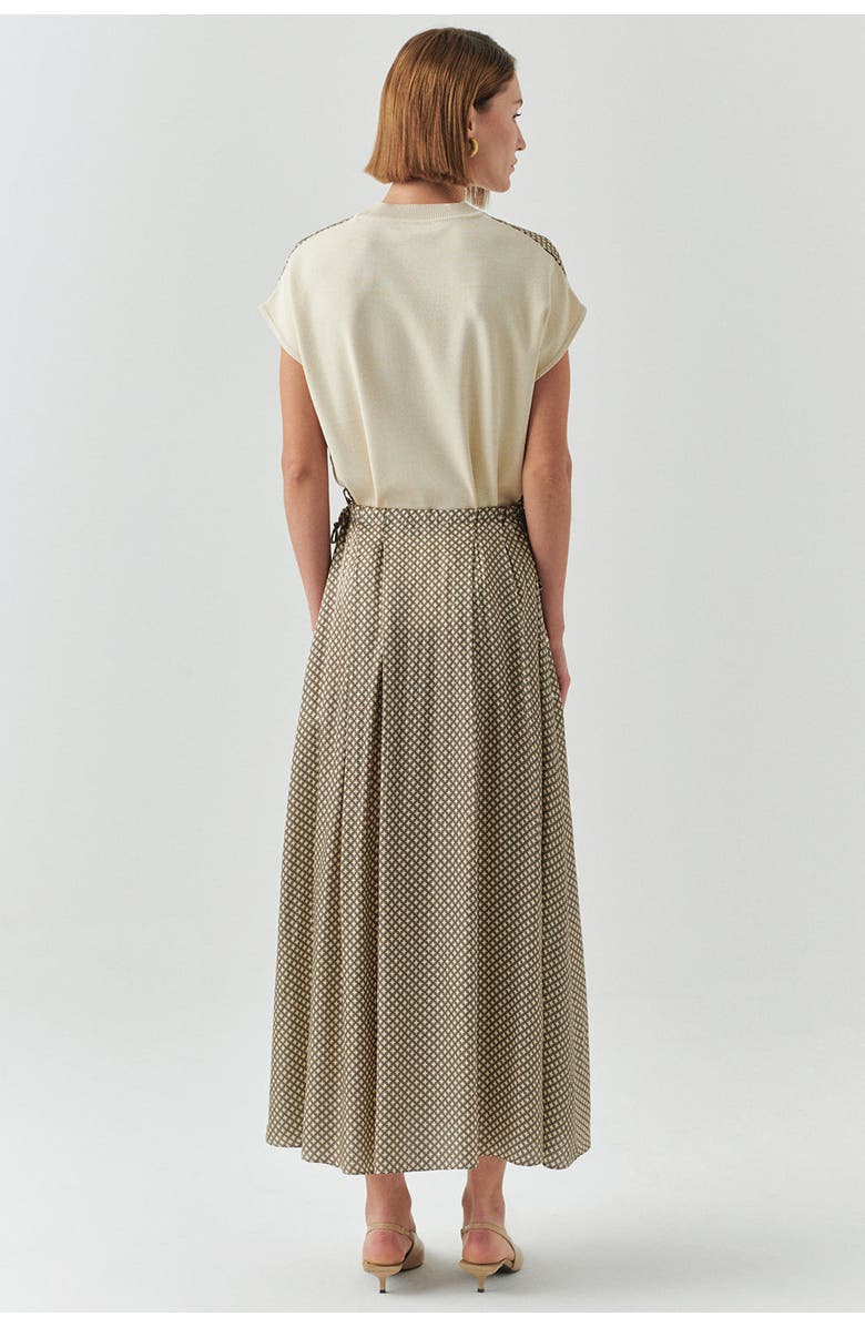 Exquise Dalia Midi Skirt, Alternate, color, Beige