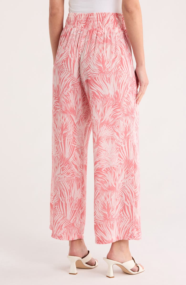 Nicole Miller Print Pull On Pants, Alternate, color, Pink Print
