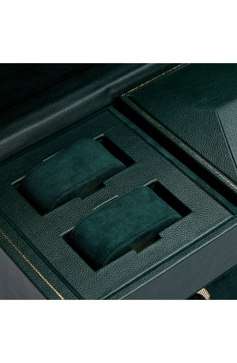 WOLF British Racing Triple Watch Winder with Storage, Alternate, color, Green