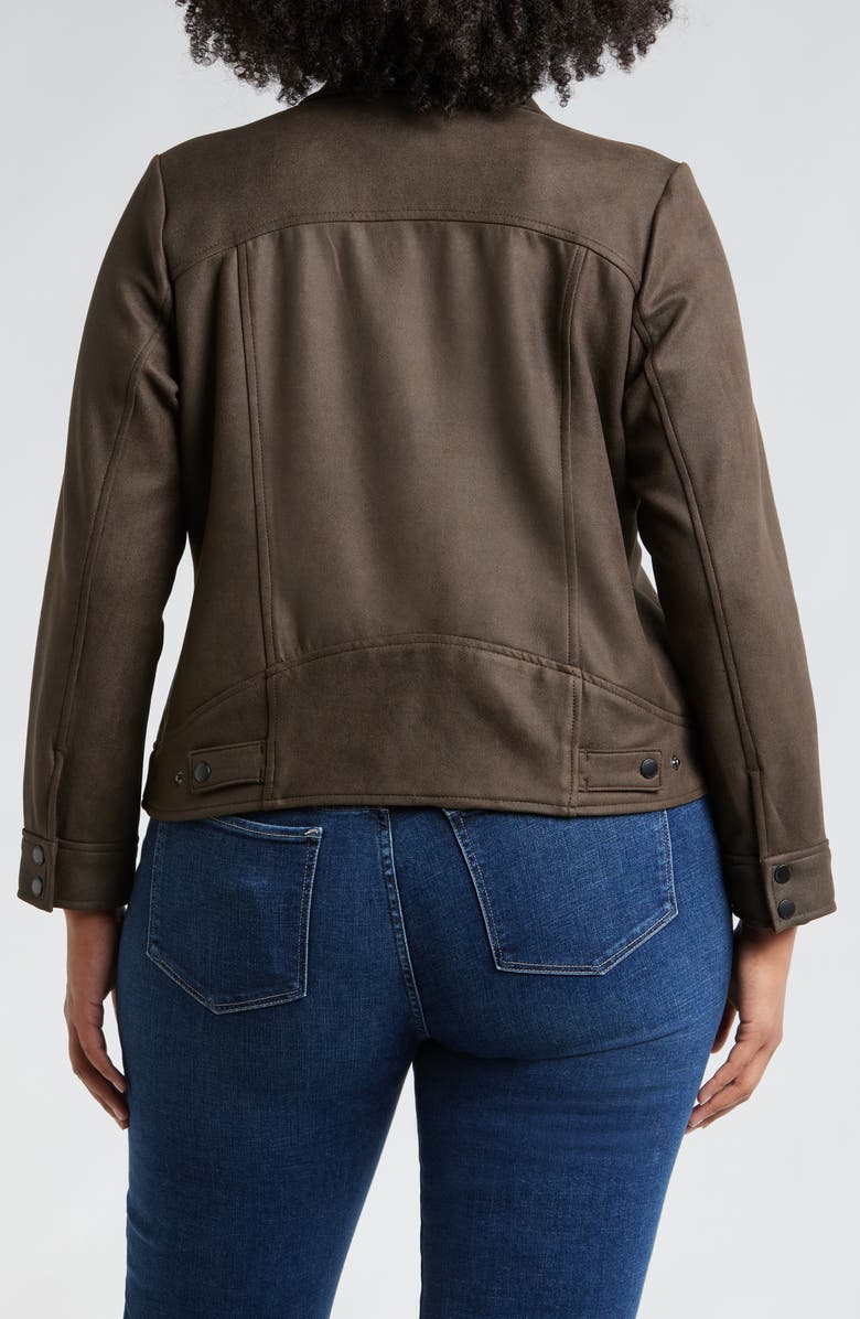 Liverpool Los Angeles Faux Suede Moto Jacket, Alternate, color, 