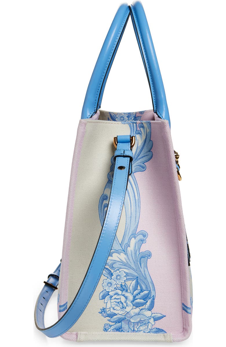 Versace Small La Medusa Cameo Canvas Tote, Alternate, color,