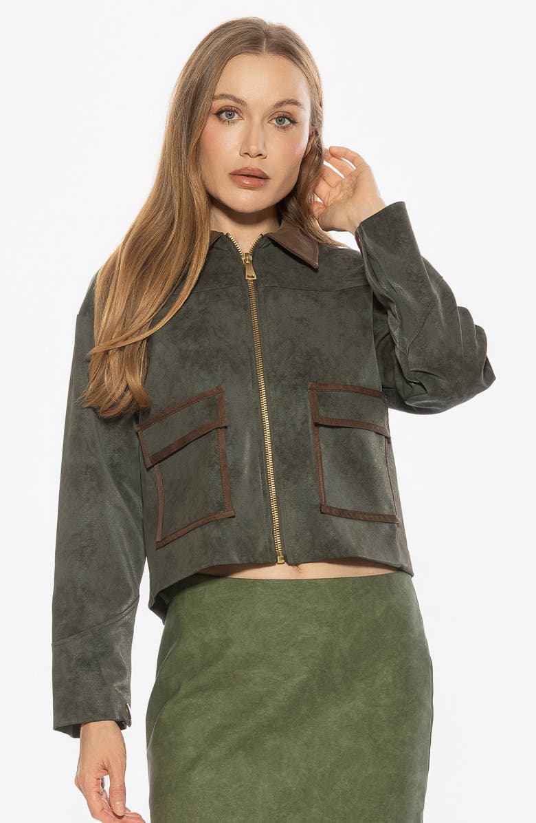 Alexia Admor Sorell Utility Jacket, Alternate, color, Sage