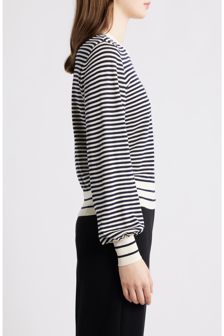 The Stripe Sweater, Alternate, color, CREAM MULTI