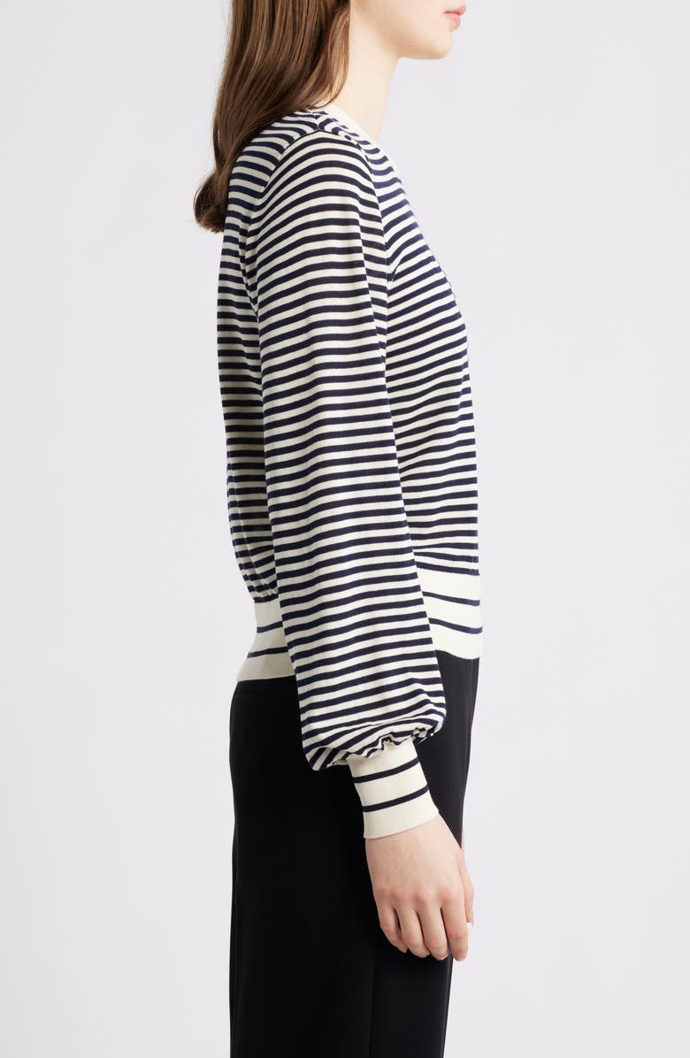 FRAME The Stripe Sweater, Alternate, color, Cream Multi