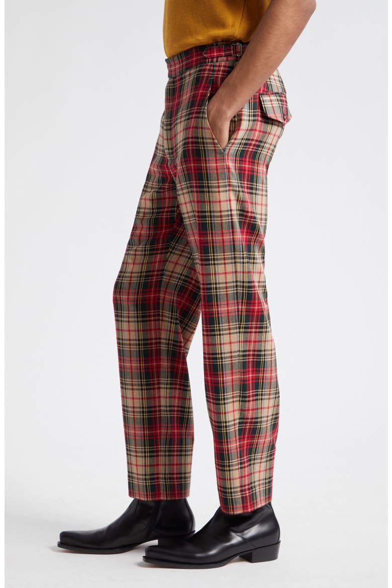 Truro Plaid Pants, Alternate, color, RED GREEN