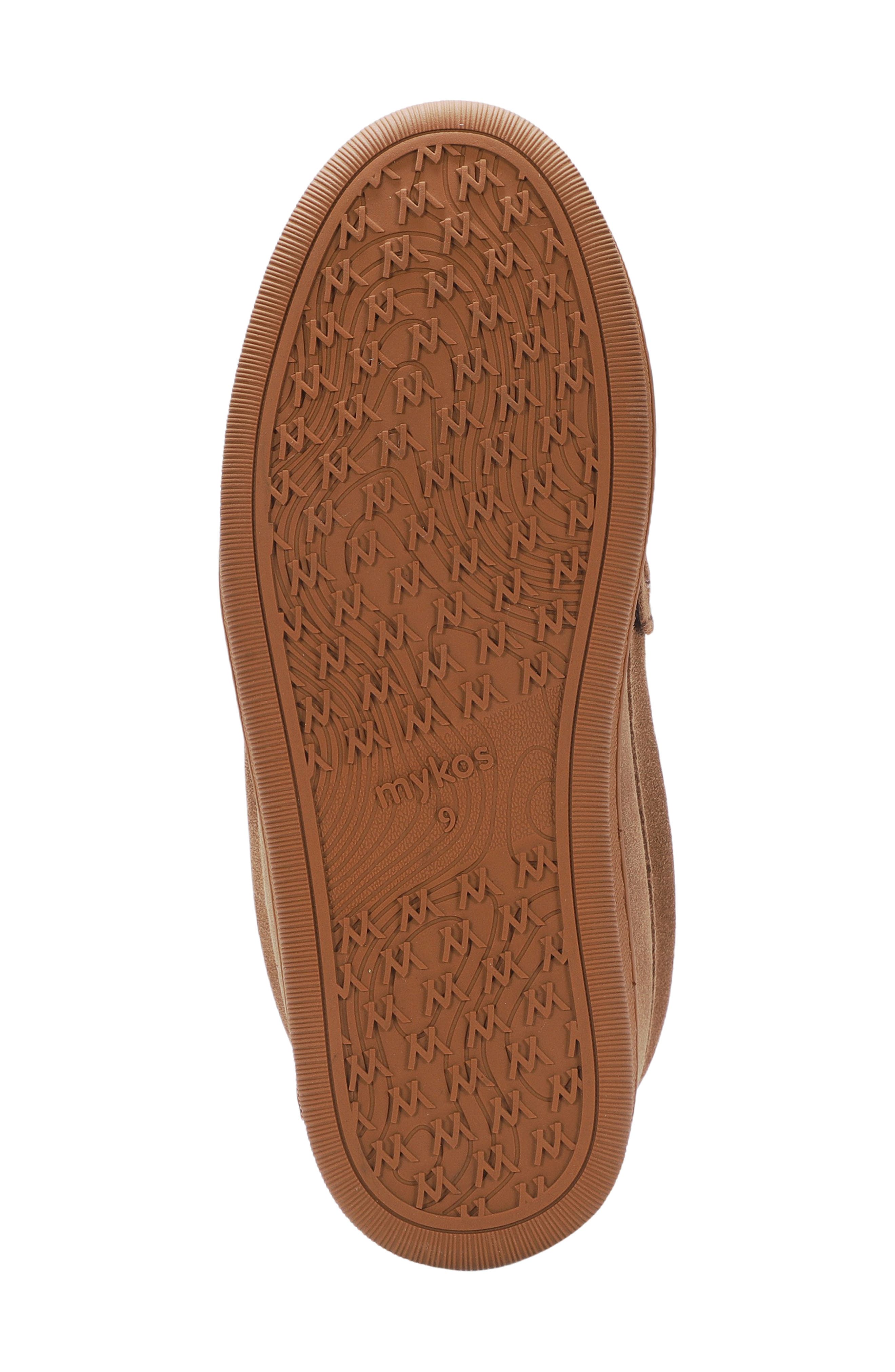 Mykos Harrison Faux Shearling Lined Moc Slipper, Alternate, color, Chestnut