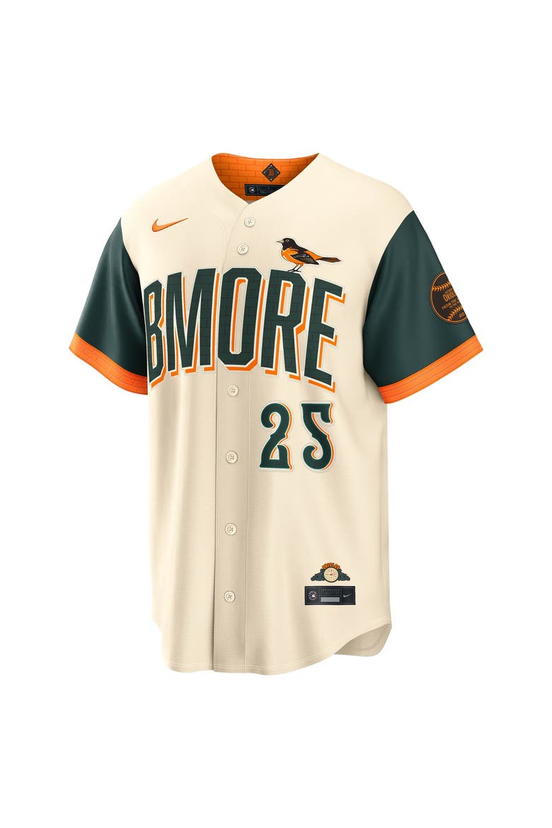 Men's Nike Pete Alonso Cream Baltimore Orioles 2026 City Connect Stadium Jersey, Alternate, color, Cream