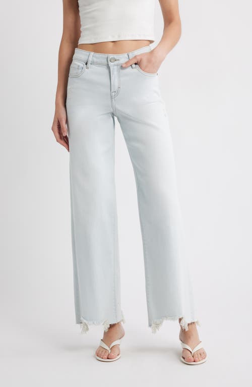 HIDDEN JEANS Chewed Hem Mid Rise Wide Leg Jeans in Light Wash  product
