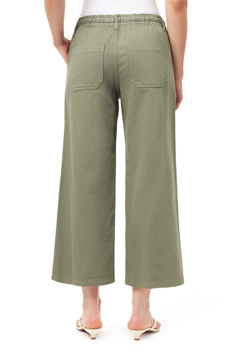Drapey Easy Cropped Drawstring Pants, Alternate, color, PALM GREEN