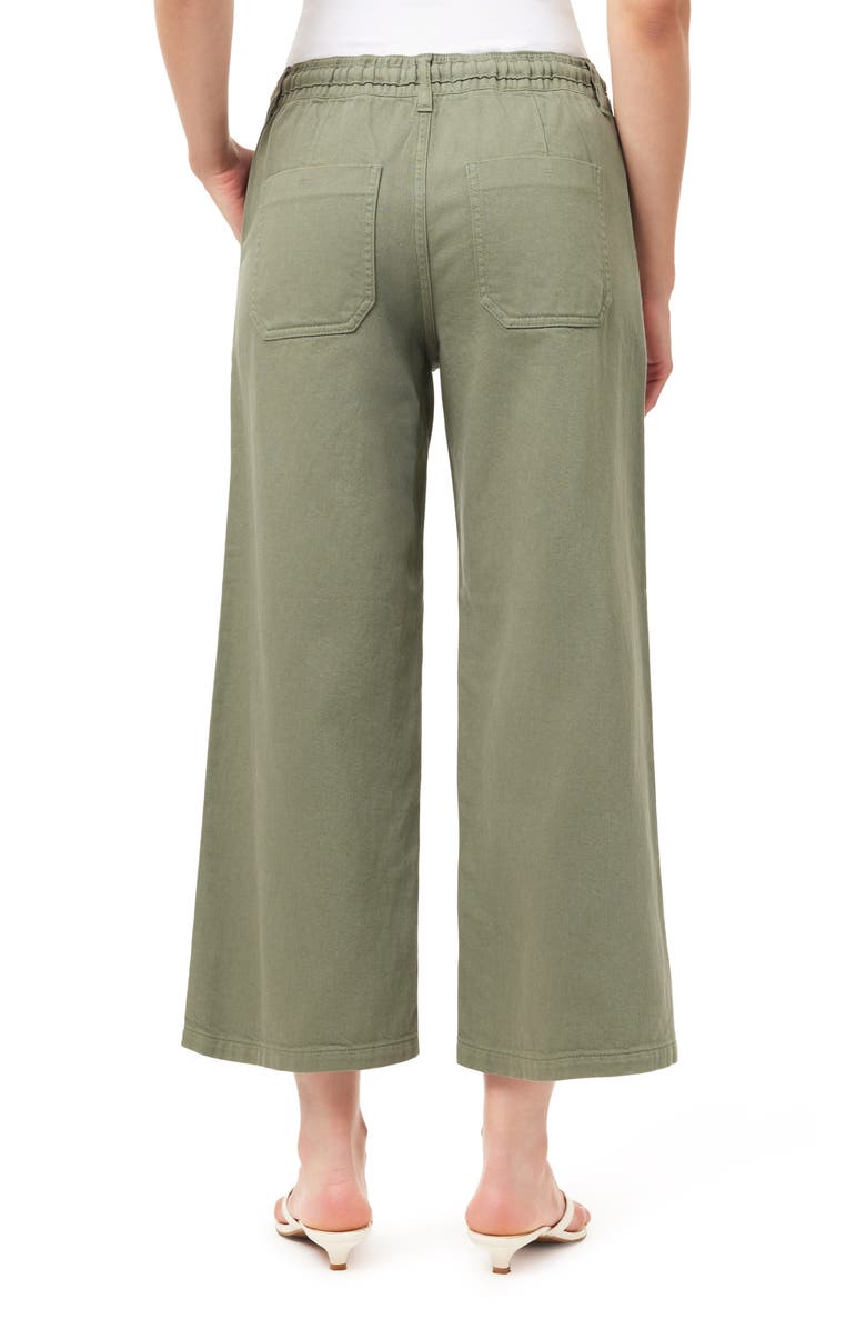 Kensie Drapey Easy Cropped Drawstring Pants, Alternate, color, Palm Green