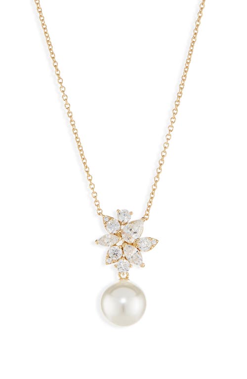Nadri Chiara Faux Pearl Pendant Necklace In Gold