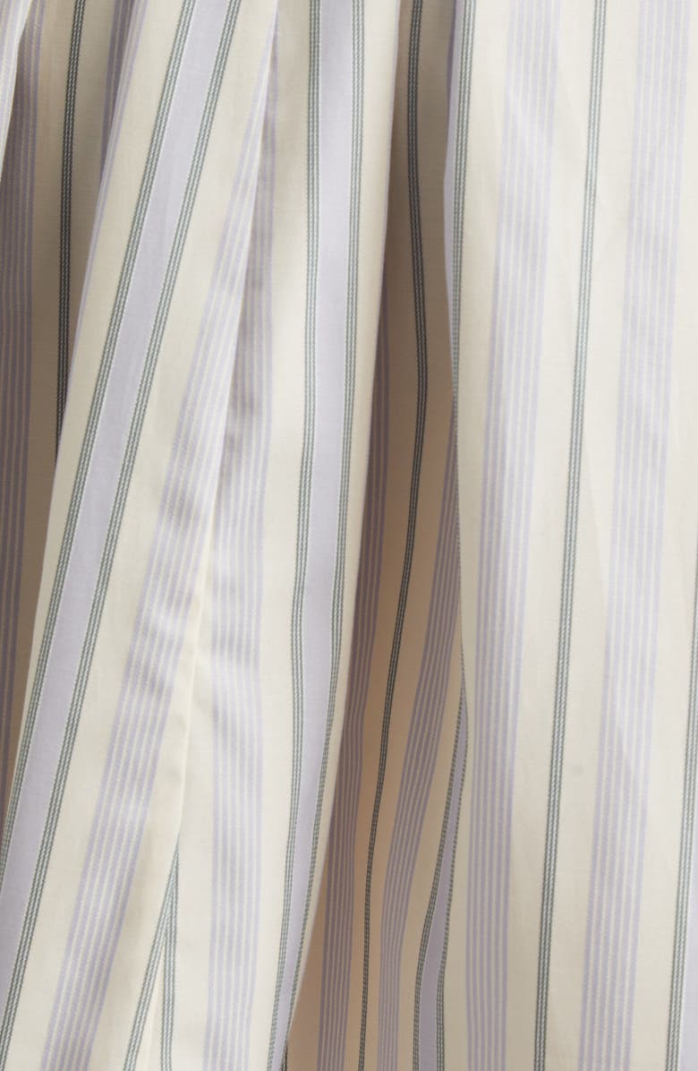 Zimmermann Stripe Tuck Long Sleeve Mini Shirtdress, Alternate, color, Blue/ Green Stripe