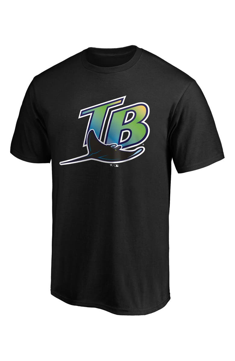 FANATICS Men's Fanatics Branded Black Tampa Bay Rays Cooperstown Collection Forbes Team T-Shirt, Main, color, 