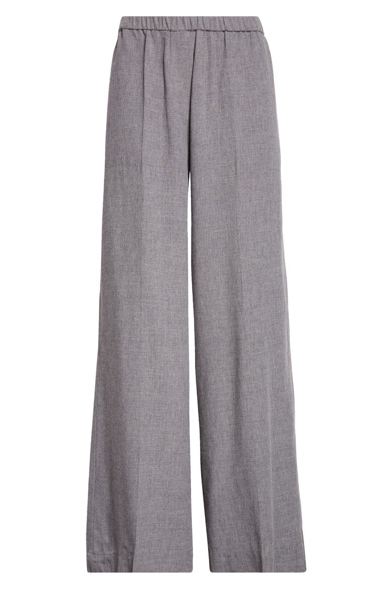 Fluid Pleated Trousers, Alternate, color, MID GREY MELANGE