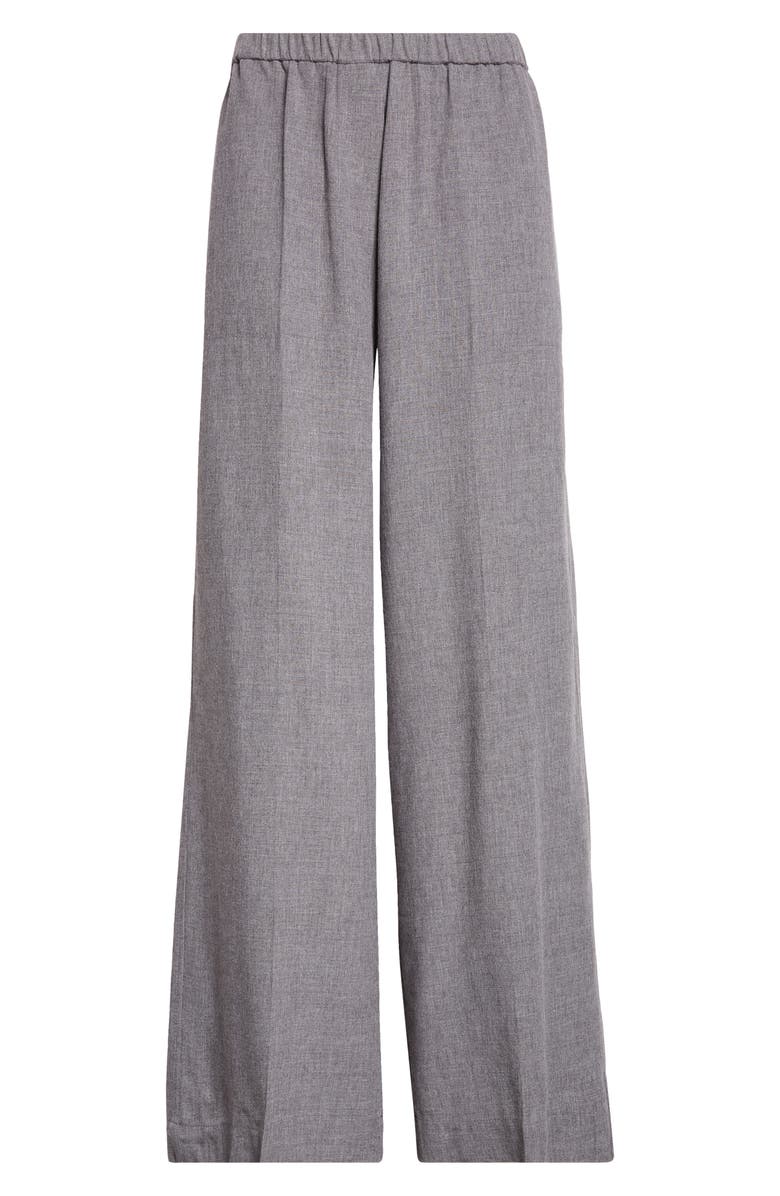 TOTEME Fluid Pleated Trousers, Alternate, color, Mid Grey Melange