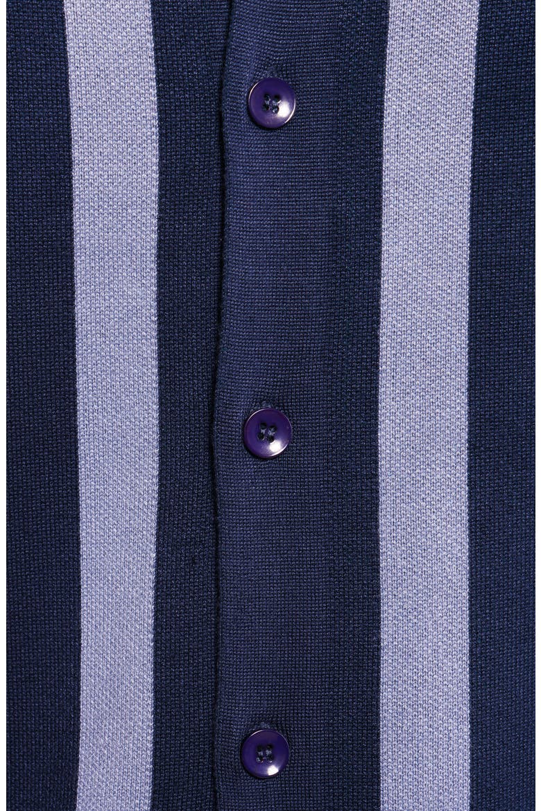 Jacquard Polo Sweater, Alternate, color, NAVY/ HEATHER SLATE
