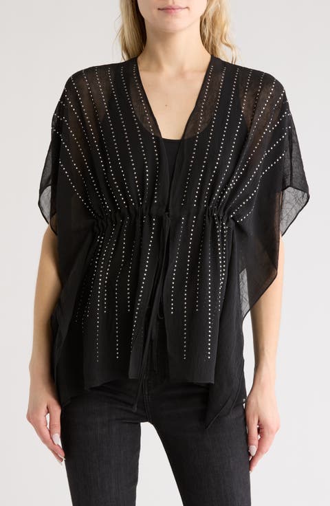 Studded Stripe Ruana