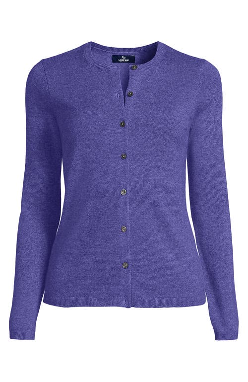Lands' End Cashmere Cardigan Sweater In Blue