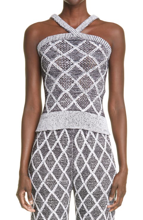 Diamond Pointelle Halter Sweater (Nordstrom Exclusive)