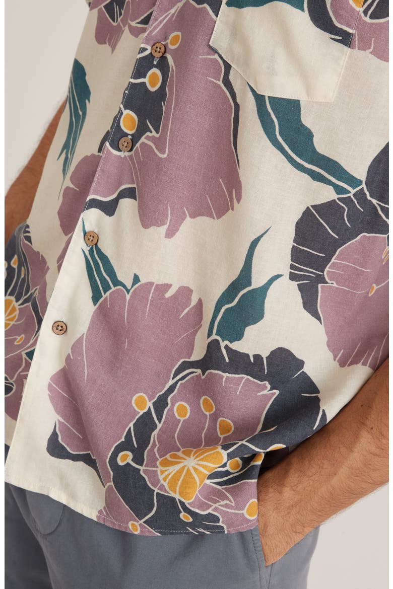 Floral Resort Shirt, Alternate, color, PURPLE LARGE FLORAL PRINT