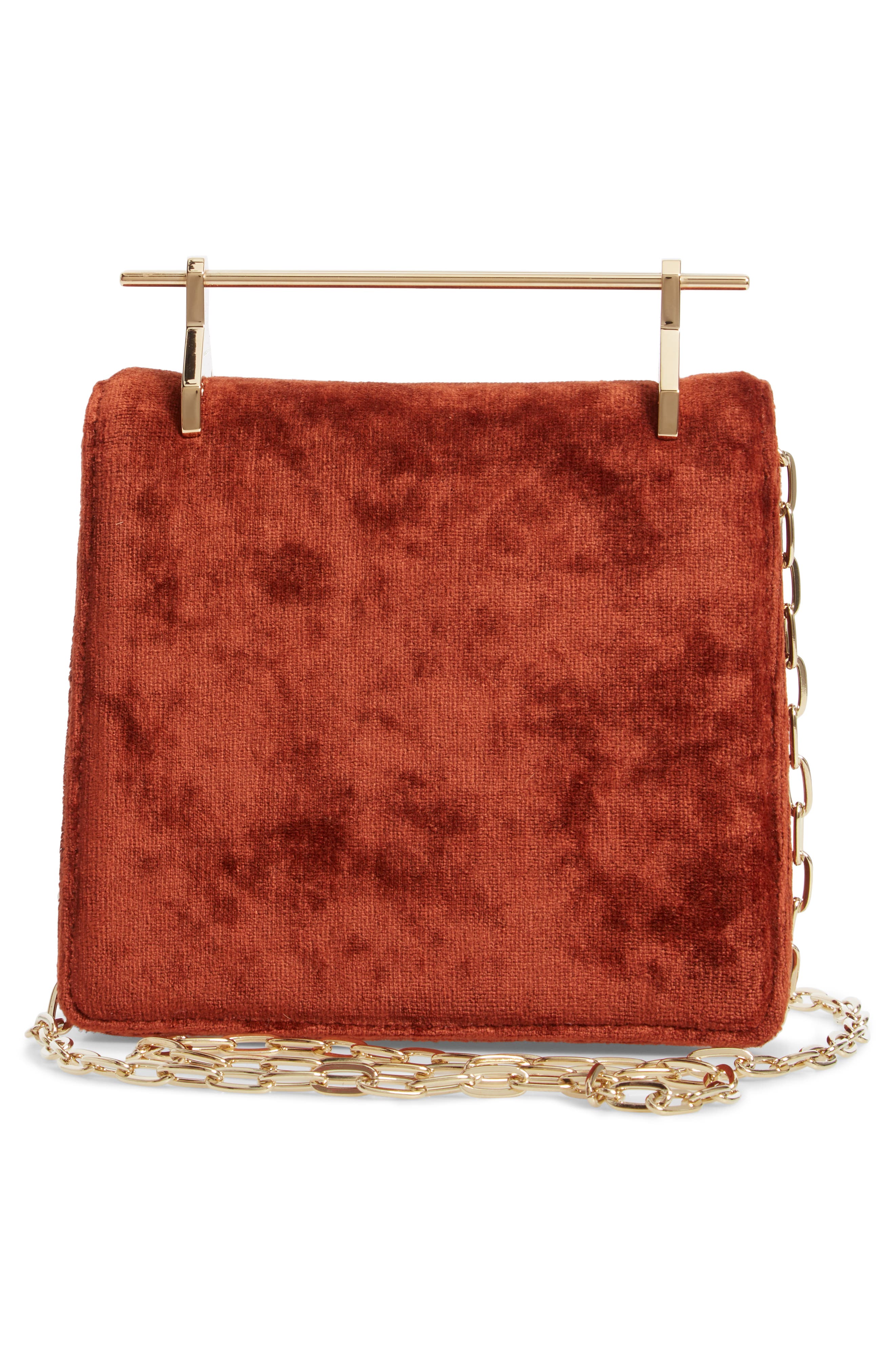 M2MALLETIER Mini La Collectionneuse Velvet Crossbody Bag, Alternate, color, 