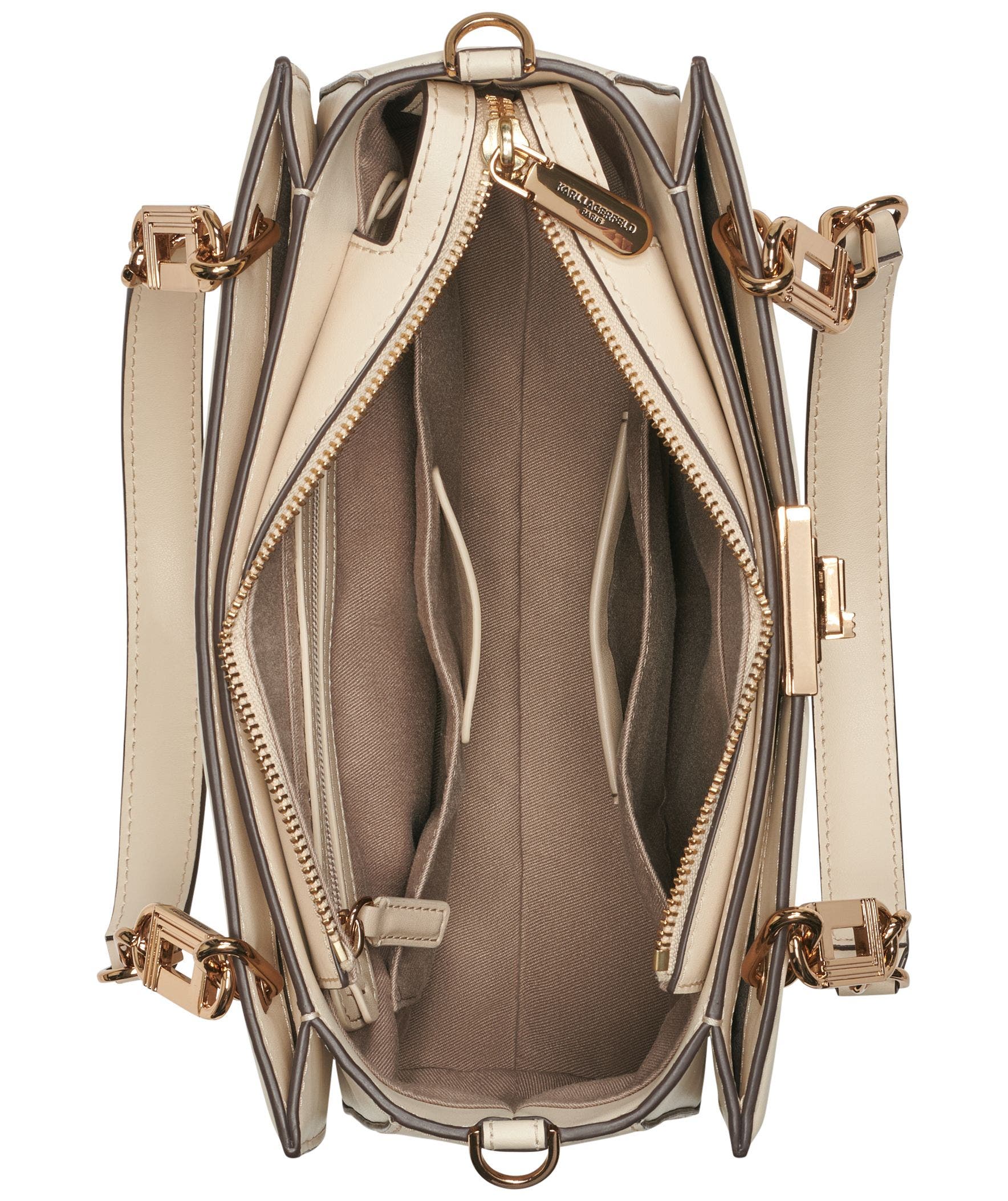 KARL LAGERFELD PARIS Ivette Satchel, Alternate, color, Brie