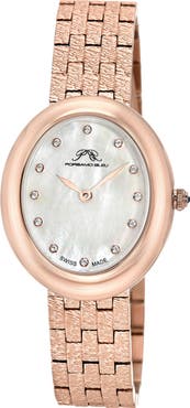 PORSAMO BLEU Women's Porsamo Bleu Angelica Oval MOP Dial Stainless Steel Watch