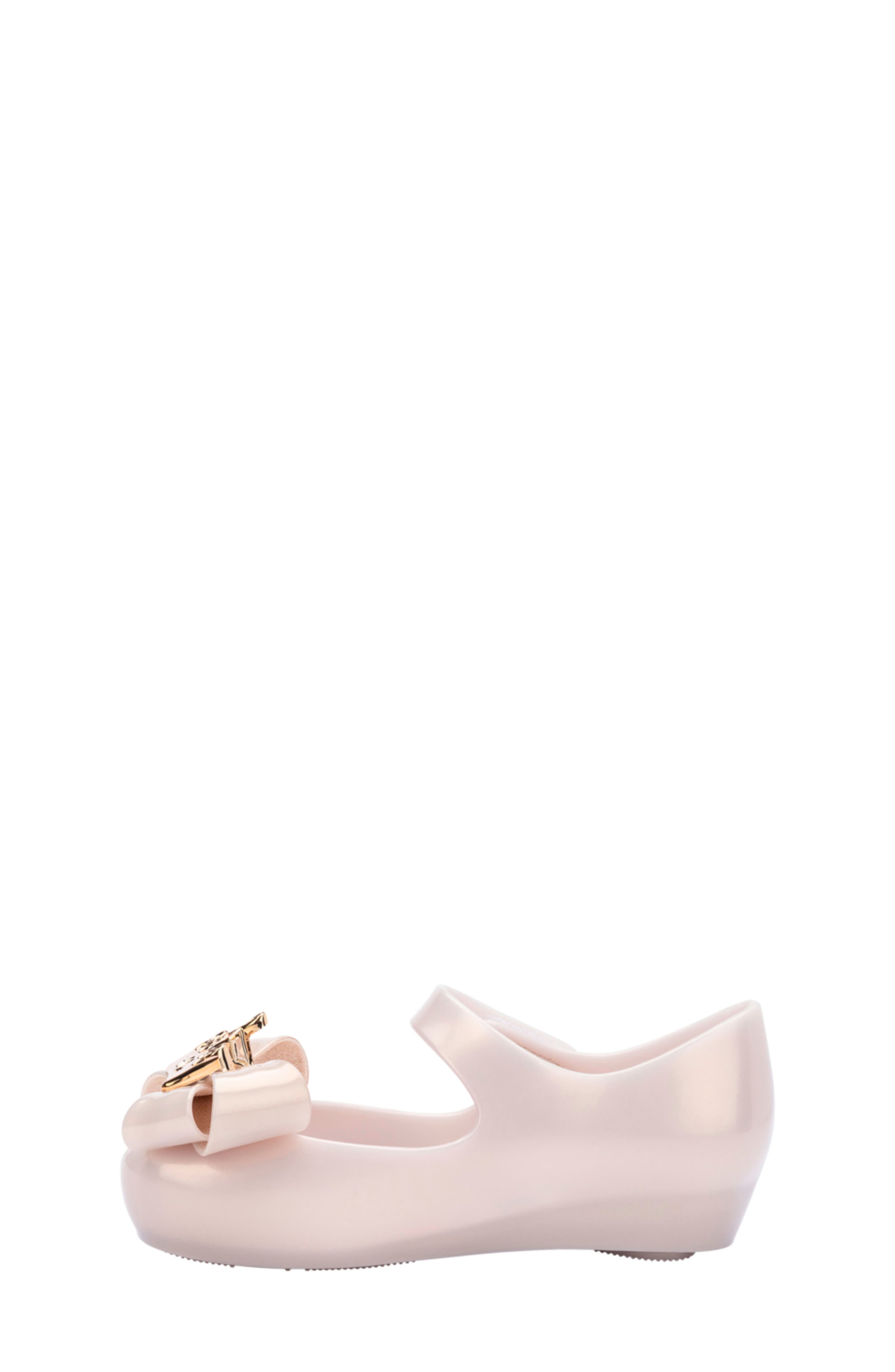 Mini Melissa Kids
 Disney Princess Mary Jane Flat, Alternate, color, Metallic Beige