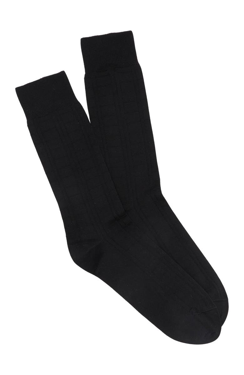 Bugatchi Textured Crew Dress Socks, Main, color, 