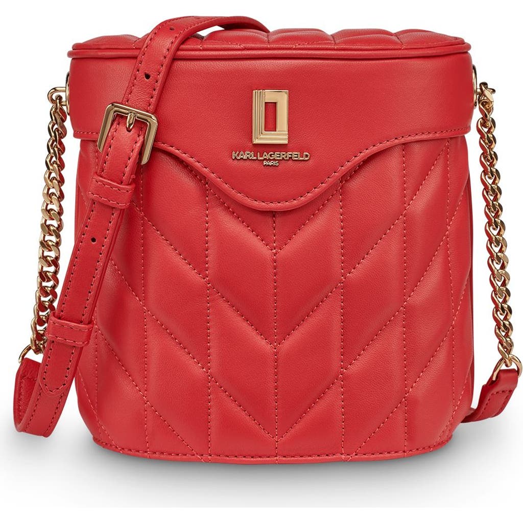 Karl Lagerfeld Paris Lafayette Crossbody In Red