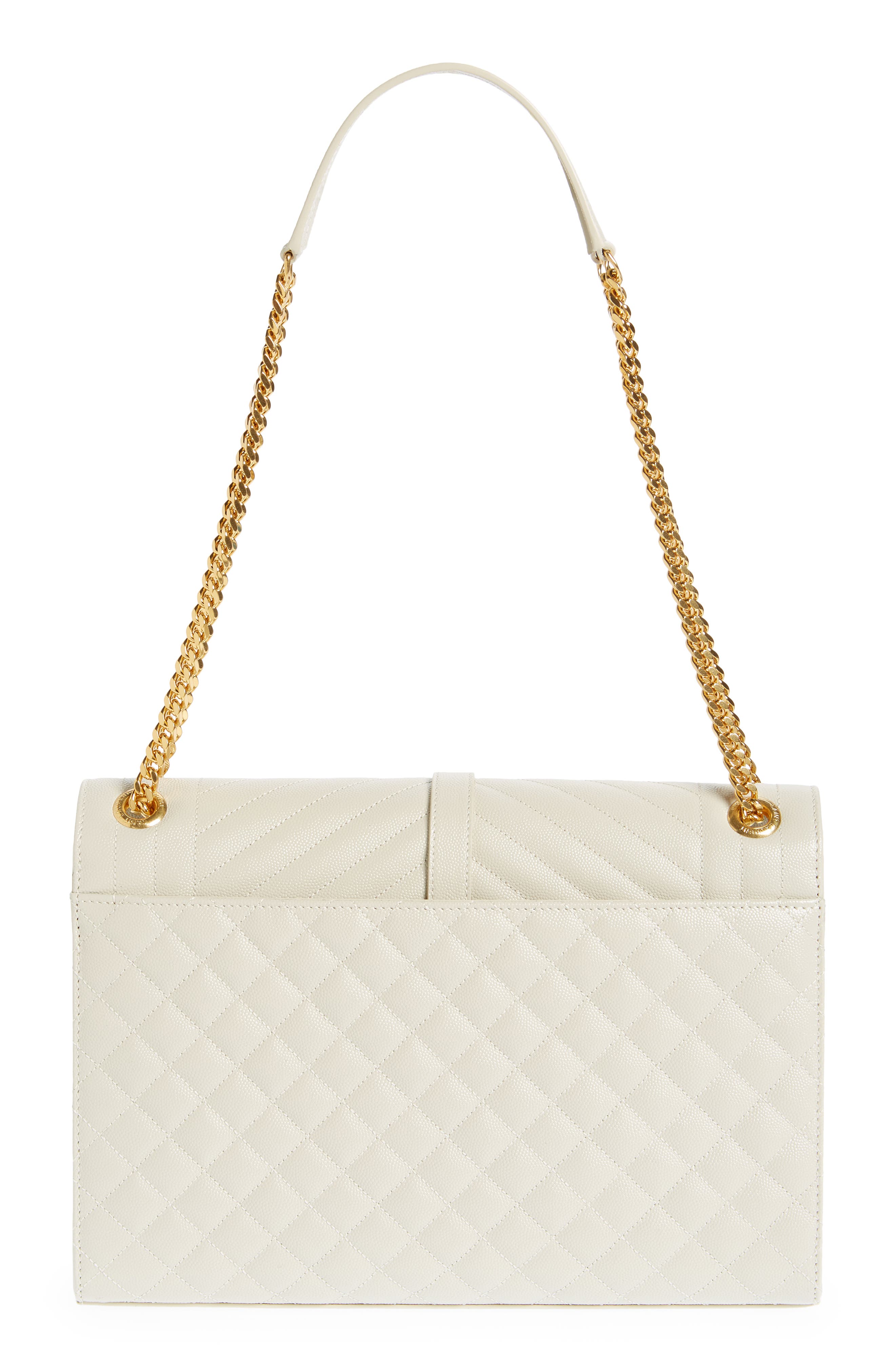 Saint Laurent Large Envelope Calfskin Shoulder Bag, Alternate, color, 