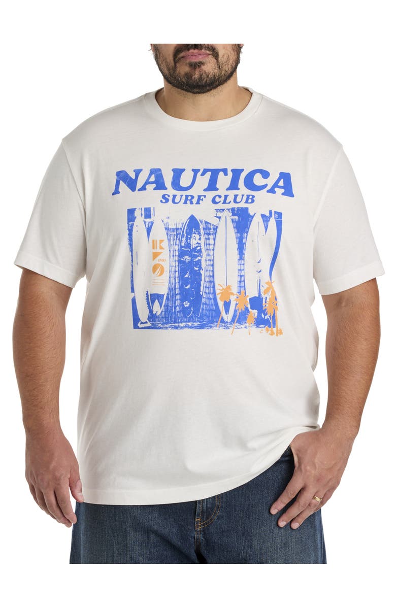 Nautica Big & Tall Surf Club Graphic Tee, Main, color, White