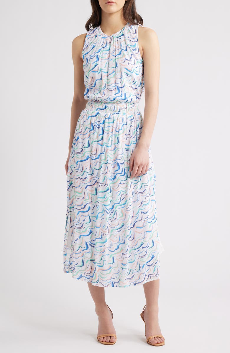 Hatley Wavy Stripes Sleeveless Maxi Dress, Main, color, 