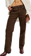 Free People Risk Taker Raw Hem Straight Leg Jeans