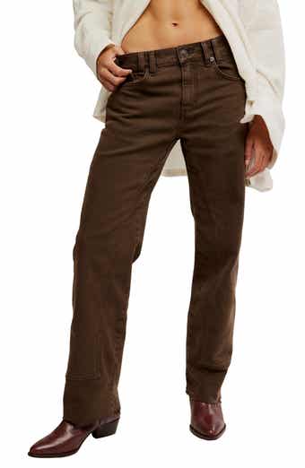 Free People Risk Taker Raw Hem Straight Leg Jeans