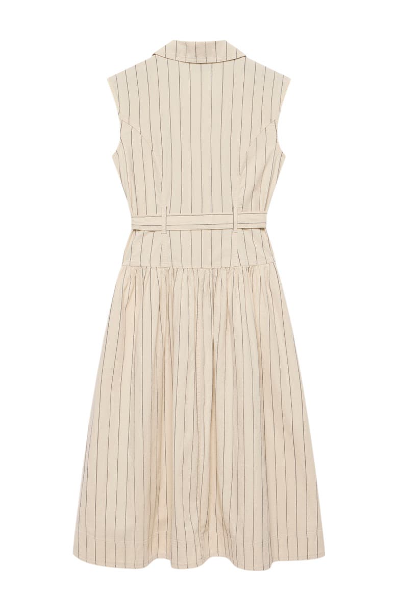 MINT VELVET Drop Waist Stripe Midi Dress, Alternate, color, Cream