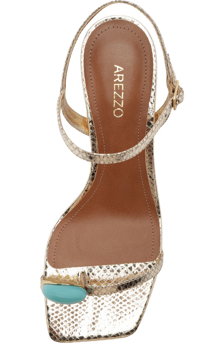 Arezzo Sofia Ankle Strap Sandal, Alternate, color, Platino