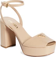 Prada Logo Platform Sandal